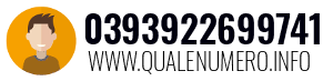 Numero di telefono 0393922699741 0393922699741