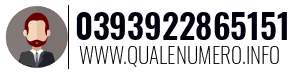 Numero di telefono 0393922865151 0393922865151