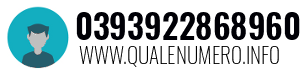 Numero di telefono 0393922868960 0393922868960