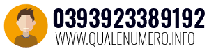 Numero di telefono 0393923389192 0393923389192