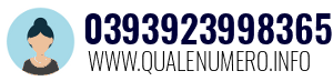 Numero di telefono 0393923998365 0393923998365