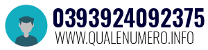 Numero di telefono 0393924092375 0393924092375