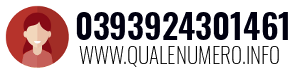 Numero di telefono 0393924301461 0393924301461