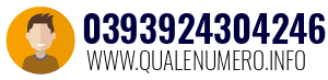 Numero di telefono 0393924304246 0393924304246