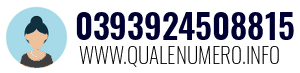 Numero di telefono 0393924508815 0393924508815