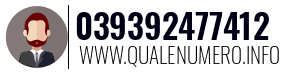 Numero di telefono 039392477412 039392477412