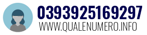 Numero di telefono 0393925169297 0393925169297