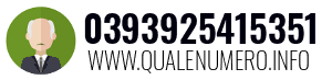 Numero di telefono 0393925415351 0393925415351