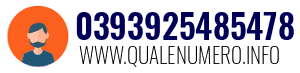 Numero di telefono 0393925485478 0393925485478