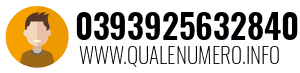 Numero di telefono 0393925632840 0393925632840