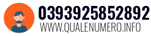 Numero di telefono 0393925852892 0393925852892