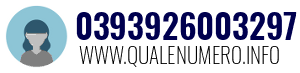Numero di telefono 0393926003297 0393926003297
