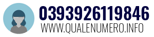 Numero di telefono 0393926119846 0393926119846