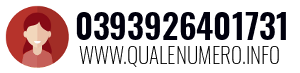 Numero di telefono 0393926401731 0393926401731