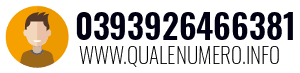 Numero di telefono 0393926466381 0393926466381