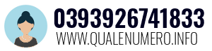 Numero di telefono 0393926741833 0393926741833
