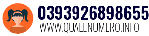 Numero di telefono 0393926898655 0393926898655