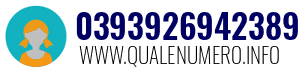 Numero di telefono 0393926942389 0393926942389