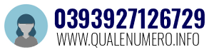 Numero di telefono 0393927126729 0393927126729