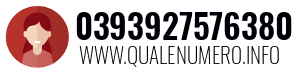 Numero di telefono 0393927576380 0393927576380