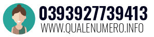 Numero di telefono 0393927739413 0393927739413