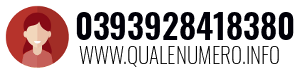 Numero di telefono 0393928418380 0393928418380