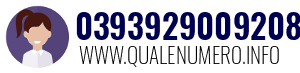 Numero di telefono 0393929009208 0393929009208