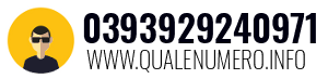 Numero di telefono 0393929240971 0393929240971