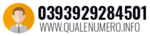Numero di telefono 0393929284501 0393929284501