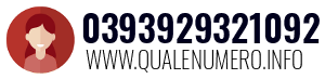 Numero di telefono 0393929321092 0393929321092