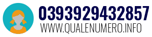 Numero di telefono 0393929432857 0393929432857