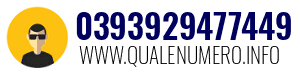 Numero di telefono 0393929477449 0393929477449