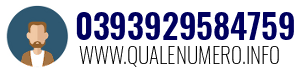 Numero di telefono 0393929584759 0393929584759