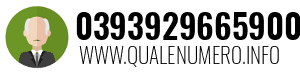 Numero di telefono 0393929665900 0393929665900