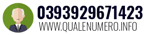 Numero di telefono 0393929671423 0393929671423