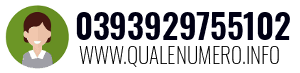 Numero di telefono 0393929755102 0393929755102
