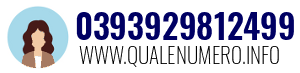 Numero di telefono 0393929812499 0393929812499