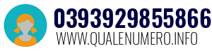 Numero di telefono 0393929855866 0393929855866