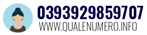 Numero di telefono 0393929859707 0393929859707