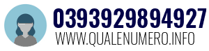 Numero di telefono 0393929894927 0393929894927