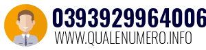 Numero di telefono 0393929964006 0393929964006