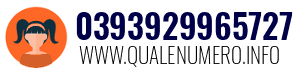 Numero di telefono 0393929965727 0393929965727
