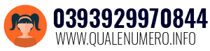 Numero di telefono 0393929970844 0393929970844