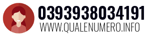 Numero di telefono 0393938034191 0393938034191