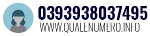 Numero di telefono 0393938037495 0393938037495