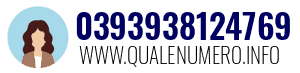 Numero di telefono 0393938124769 0393938124769