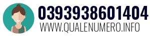 Numero di telefono 0393938601404 0393938601404