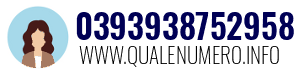 Numero di telefono 0393938752958 0393938752958