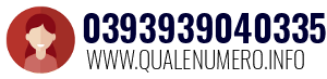 Numero di telefono 0393939040335 0393939040335