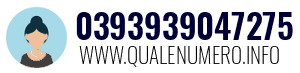 Numero di telefono 0393939047275 0393939047275